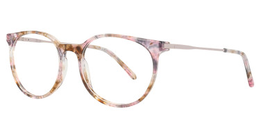 Flower Eyeglasses FLR6048 Pink Brown Crystal Multi/681