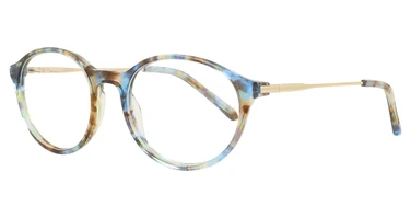Flower Eyeglasses FLR6047KP Blue Brown Crystal Multi/460