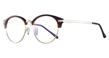 Abba Optical Eyeglasses CRISPIN C2523 Shiny Brown/Gold/C2