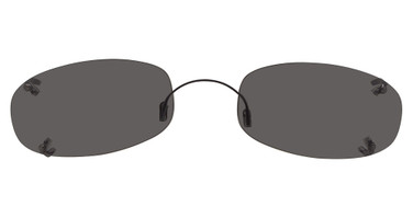 Hilco Eyeglasses Rimless Oblong Black