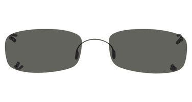 Hilco Eyeglasses Rimless Low Rectangle Black