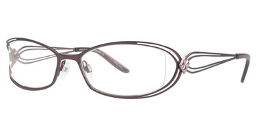 Easyclip Eyeglasses EC246 Stn Chocolate & Pink/10