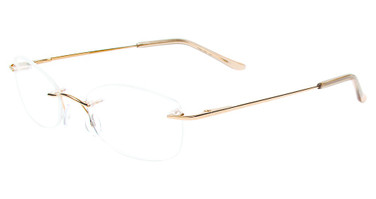 3-Piece Drill Mounts Eyeglasses BT2165 Yellow Gold/C-1
