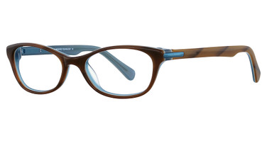 Easyclip Eyeglasses EC286 Mrbl Caramel & Light Blue/10