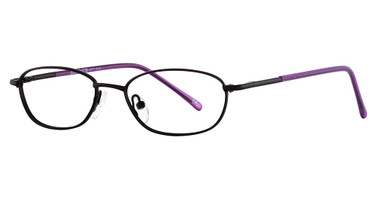 Lantis Eyeglasses L8024 Satin Black/Purple Crystal