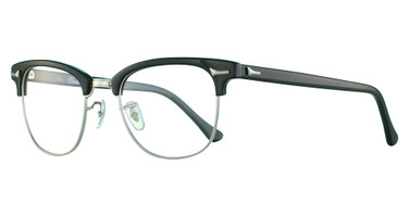 Art-Craft Eyeglasses Clubman Front Silver Front/Black Tops-Temples/72106