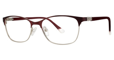 Genevieve Boutique Eyeglasses Eloquent matte burgundy/ silver
