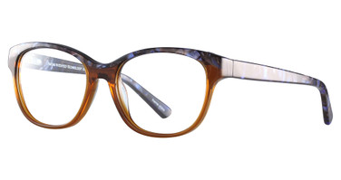 Takumi Eyeglasses TK1018 Crystal Orange & Marbled Pearl Blue/10