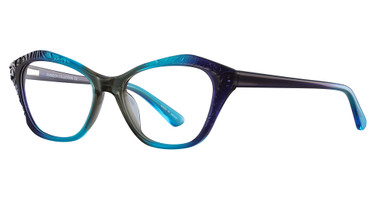 Paradox Eyeglasses P5023 Dark Blue & Turquoise & Green/50