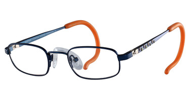 Easytwist Eyeglasses ET987 Matte Royal Blue & Orange & Yellow With Orange Cable/50