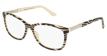 Divaldi Eyeglasses DVO8054 Beige & Dark Brown Zebra/15