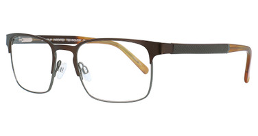 Easyclip Eyeglasses EC452 Satin Dark Brown & Steel/10