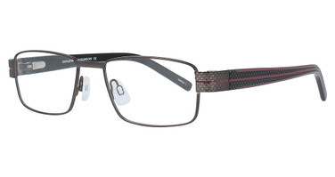 Easyclip Eyeglasses EC461 Satin Steel & Burgundy/20