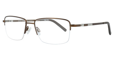 Easyclip Eyeglasses EC465 Satin Golden Brown & Steel/10