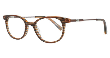 Easyclip Eyeglasses EC486 Brown & Orange & Grey Lines/10