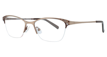Manhattan Design Studio Eyeglasses S3334 Satin Gold & Brown/10