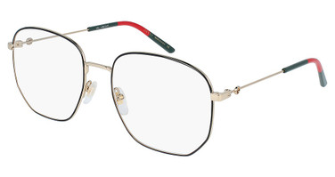 Gucci Eyeglasses GG0396O GOLD-GOLD-TRANSPARENT/001