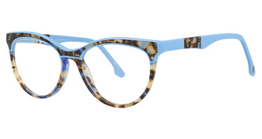 Divaldi Eyeglasses DVO8099 Light Blue & Demi Grey w/Blue/50