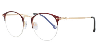 iChill Eyeglasses C7023 Dark Red & Gold/Gold/30