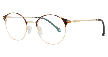 iChill Eyeglasses C7025 Demi Amber & Gold/Gold/10