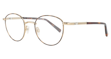 Easyclip Eyeglasses EC506 Satin Demi Amber & Shiny Gold/10