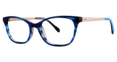 Lilly Pulitzer Eyeglasses Selma Blue Half Shell/BL