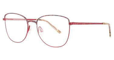 Easyclip Eyeglasses EC523 Red & Blue Marbled & Satin Pinkish Red/30