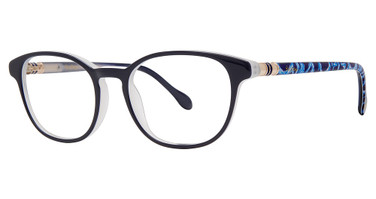 Lilly Pulitzer Eyeglasses Perri Navy Lucky Bamboo/NV
