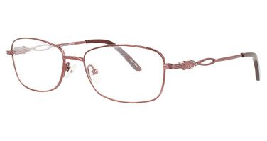 Joan Collins-Titanium Eyeglasses 9818 BURGUNDY