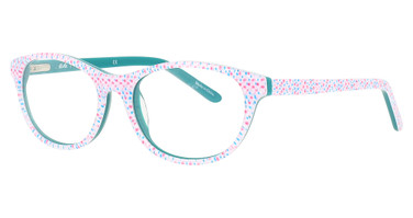 db4k Eyeglasses Lily White/Teal/1