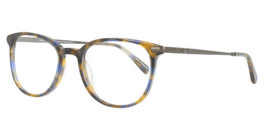 Easyclip Eyeglasses EC525 Brown & Blue Tortoise / Matt Dark Steel/10