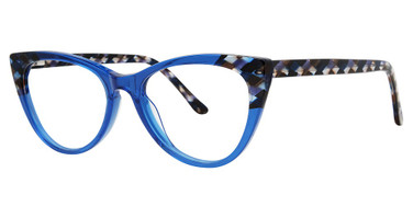 Modern Art Eyeglasses A612 indigo blue/brown