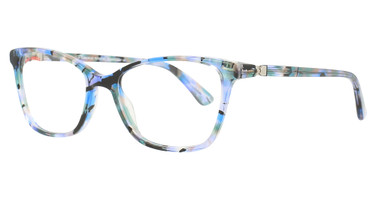 Easyclip Eyeglasses EC526 Blue & Green & Black Marbled/50