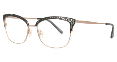 Paradox Eyeglasses P5072 Satin Black & Rose Gold/90