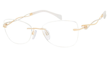 Line Art Eyeglasses XL 2147 White Gold/GW