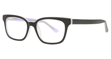 Optimate Eyeglasses BZ46 Black Over White Crystal/BKC