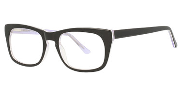 Optimate Eyeglasses BZ47 Black Over White Crystal/BKC