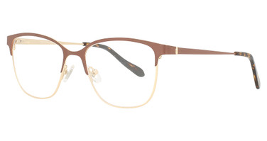 Optimate Eyeglasses A1039 Gold with Brown On Rim/GLD/BRN