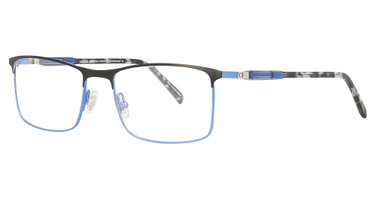 Easyclip Eyeglasses EC554 Satin Black & Light Blue / Blue & Demi Blue/90