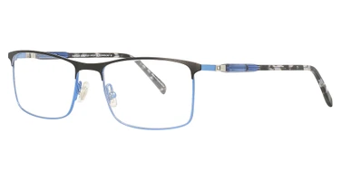 Easyclip Eyeglasses EC554 Satin Black & Light Blue / Blue & Demi Blue/90