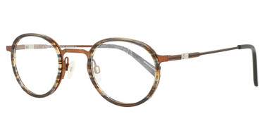 Takumi Eyeglasses TK1153 Brown Marbled & Satin Copper / Satin Copper & Dark Brown/15