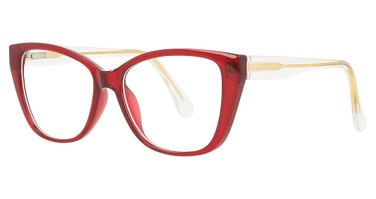 4U Eyeglasses UP307 Burgundy/Crystal