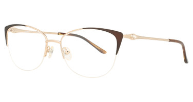 Adrienne Vittadini Eyeglasses 1264 Bronze/Tea Horn