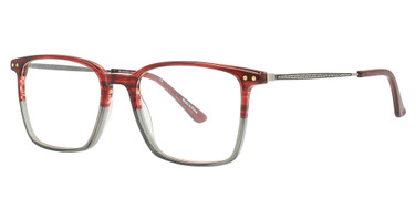 Michael Ryen Eyeglasses MR-336 Burgundy/Smoke/Pewter/3
