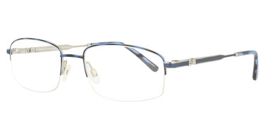 Easyclip Eyeglasses EC566 Tortoise Black & Blue / Brushed Steel Blue & Satin Steel/50