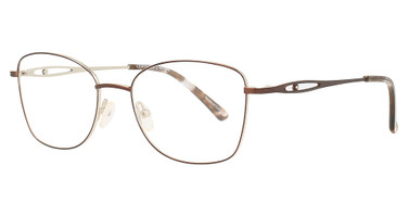 Cote d Azur Eyeglasses CDA 312 Cocoa/Gold/3