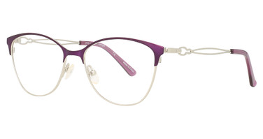 Cote d Azur Eyeglasses CDA 314 Plum/Silver/1