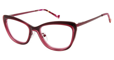 BETSEY JOHNSON Eyeglasses DOUBLE LIFE BURGUNDY/BUR