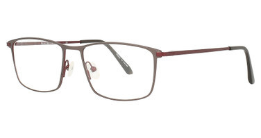 Michael Ryen Eyeglasses MR-348 Graphite/Burgundy/1