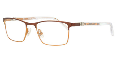 Takumi Eyeglasses TK1146 Matt Dark Brown & Matt Bronze/Matt Bronze & Orange & Crystal/10